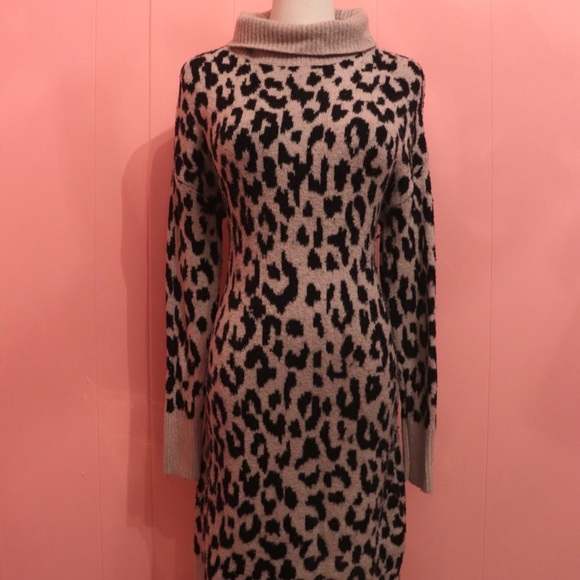 Yet Again Leopard Print Sweater Dress - Picture 2 of 5